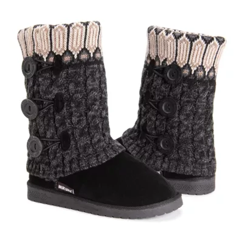 Muk Luks Womens Cheryl Cuff Boot Flat Heel Booties