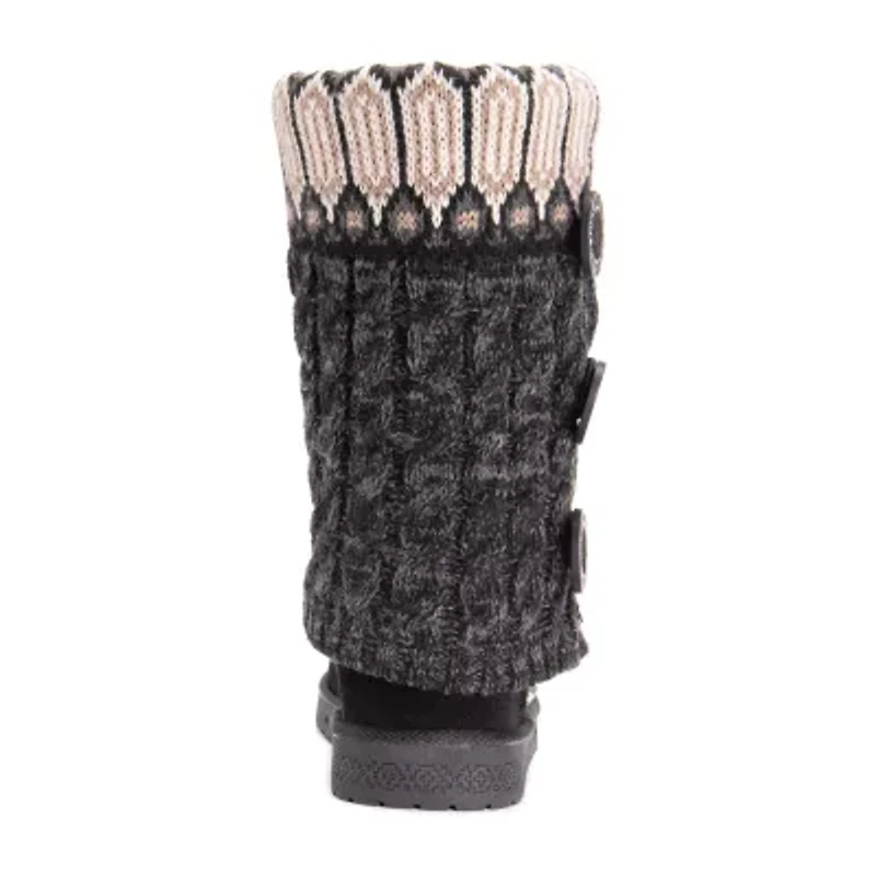 Muk Luks Womens Cheryl Cuff Boot Flat Heel Booties