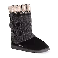 Muk Luks Womens Cheryl Cuff Boot Flat Heel Booties