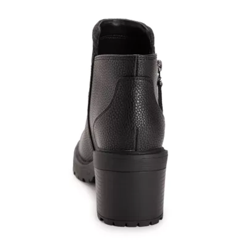 Muk Luks Womens Lia Boot Block Heel Booties