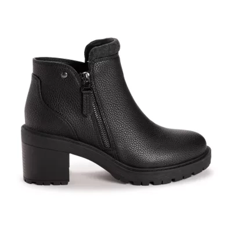 Muk Luks Womens Lia Boot Block Heel Booties