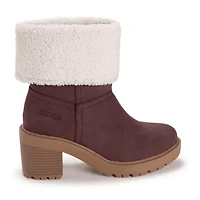 Muk Luks Womens Londyn Boot Stacked Heel Booties