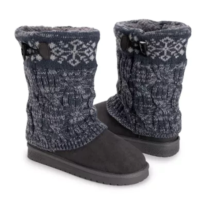 Muk Luks Womens Cheryl Boot Flat Heel Booties