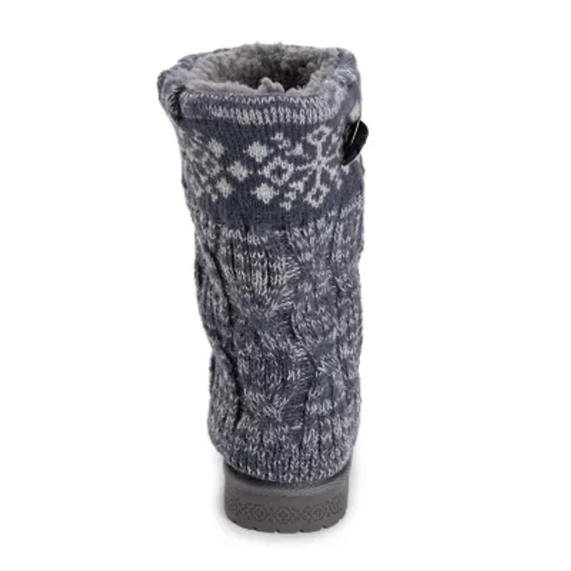 Muk Luks Womens Cheryl Boot Flat Heel Booties