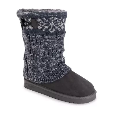 Muk Luks Womens Cheryl Boot Flat Heel Booties
