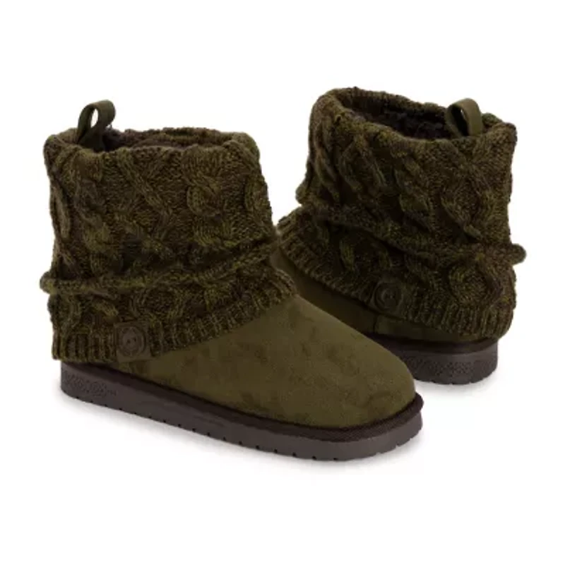 Muk Luks Womens Laurel Boot Flat Heel Booties