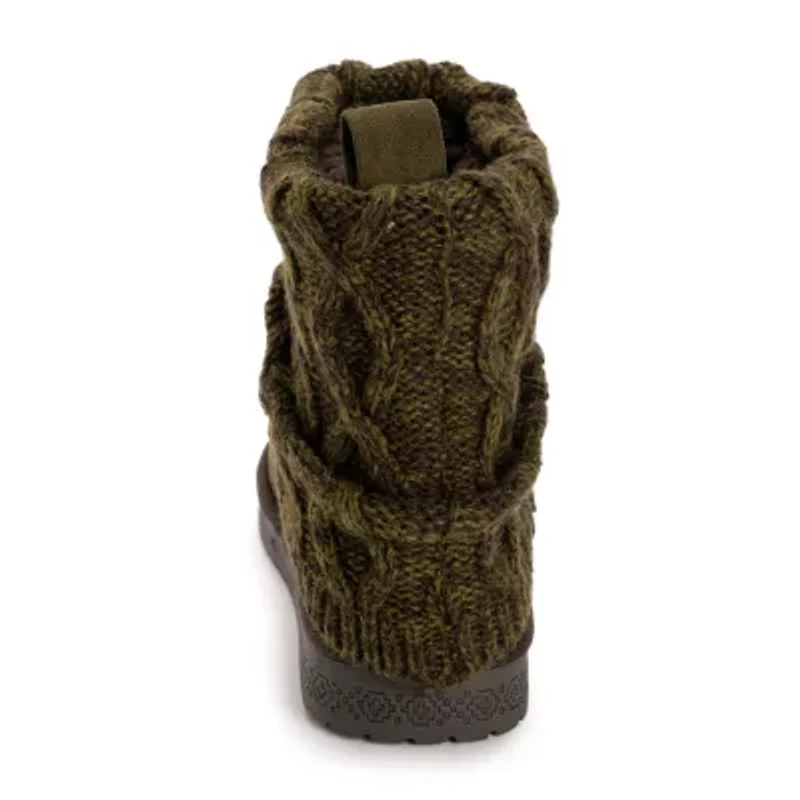 Muk Luks Womens Laurel Boot Flat Heel Booties