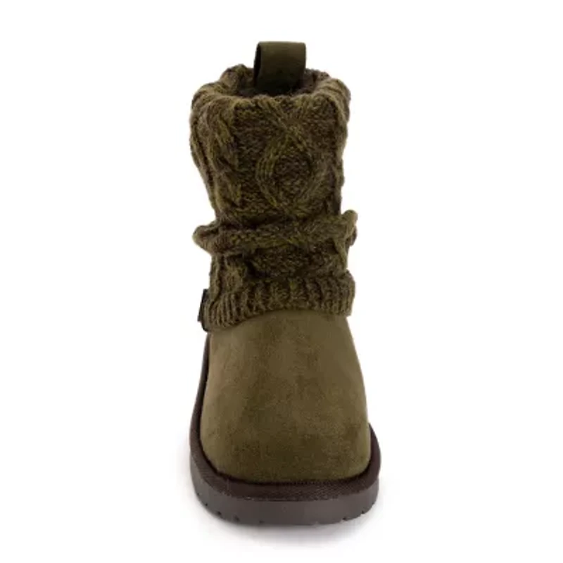 Muk Luks Womens Laurel Boot Flat Heel Booties