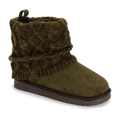 Muk Luks Womens Laurel Boot Flat Heel Booties