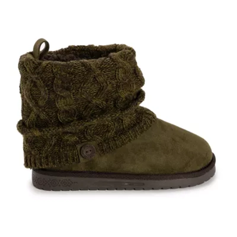 Muk Luks Womens Laurel Boot Flat Heel Booties