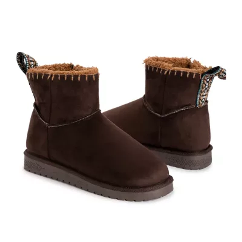 Muk Luks Womens Tatum Boot Flat Heel Booties