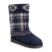 Muk Luks Womens Cheryl Boot Flat Heel Booties
