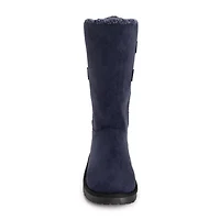 Muk Luks Womens Jean Boot Flat Heel Booties