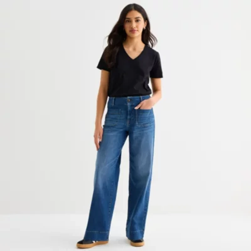 a.n.a Womens Tall V Neck Short Sleeve T-Shirt