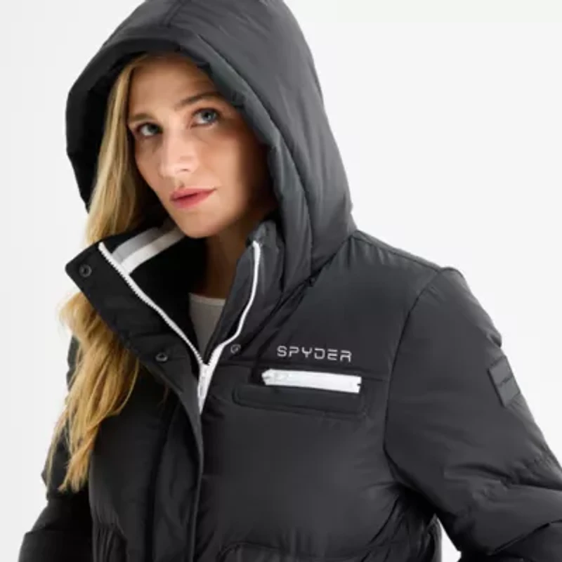 Spyder Womens Hooded Midweight Puffer Jacket