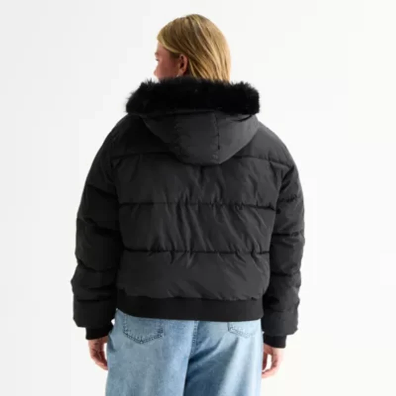 Forever 21 Womens Juniors Plus Heavyweight Puffer Jacket