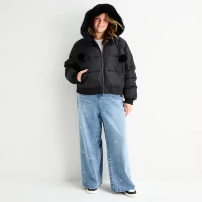 Forever 21 Womens Juniors Plus Heavyweight Puffer Jacket