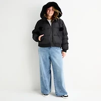 Forever 21 Womens Juniors Plus Heavyweight Puffer Jacket