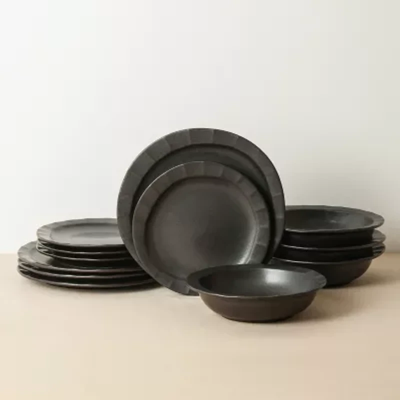 Stone + Lain Oasis 4-pc. Stoneware Dinnerware Set