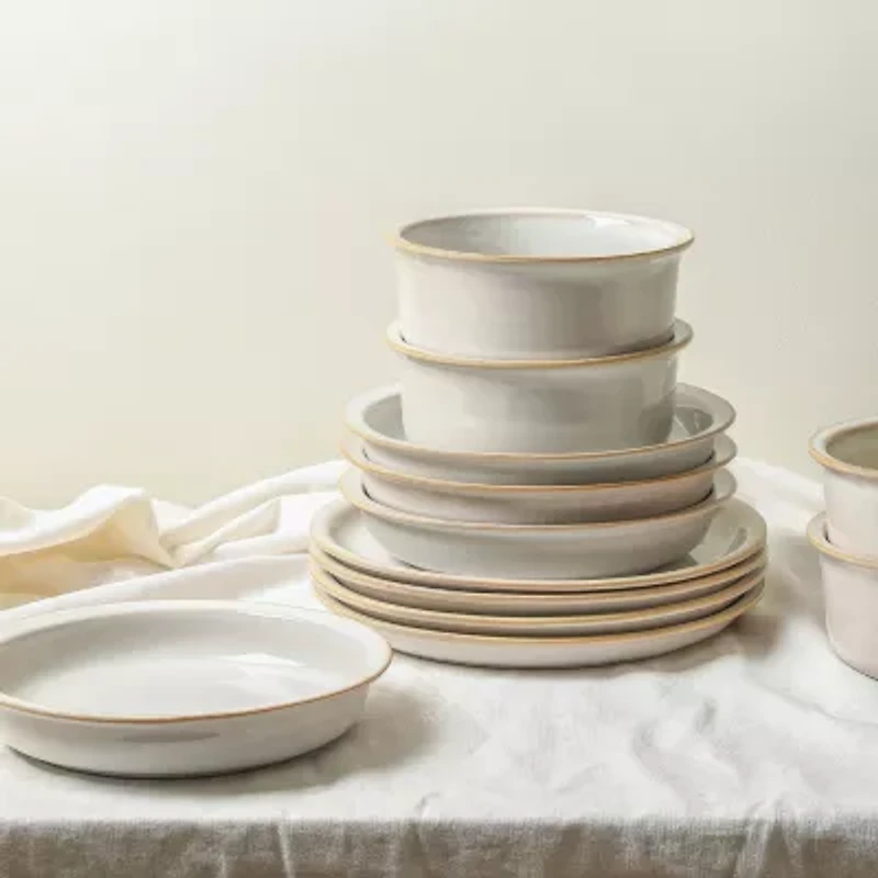 Stone + Lain Slate -pc. Stoneware Dinnerware Set