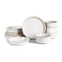 Stone + Lain Slate -pc. Stoneware Dinnerware Set