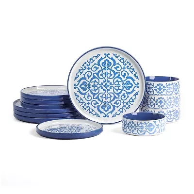 Stone + Lain Tropea 12-pc. Stoneware Dinnerware Set