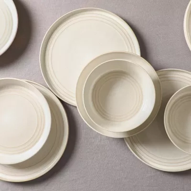 Stone + Lain Claire 8-pc. Stoneware Dinner Plate