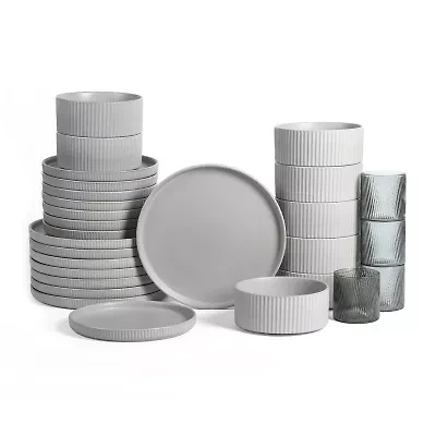 Stone + Lain Haven 8-pc. Stoneware Dinnerware Set