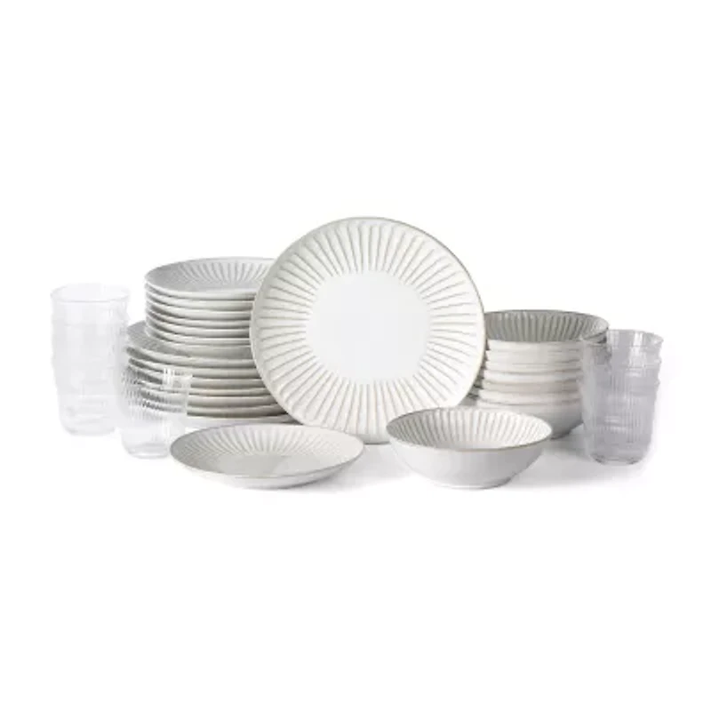 Stone + Lain Linea -pc. Stoneware Dinnerware Set