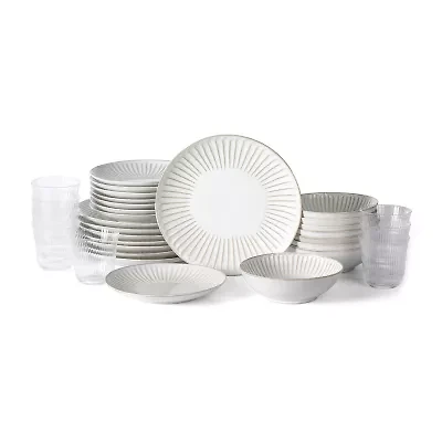 Stone + Lain Linea -pc. Stoneware Dinnerware Set