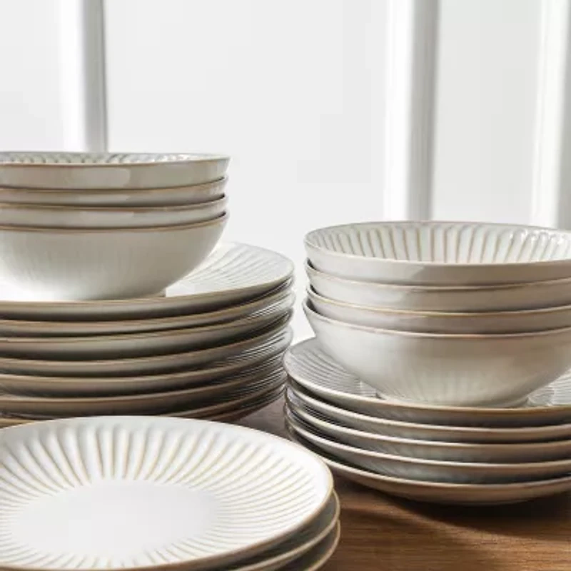 Stone + Lain Linea -pc. Stoneware Dinnerware Set