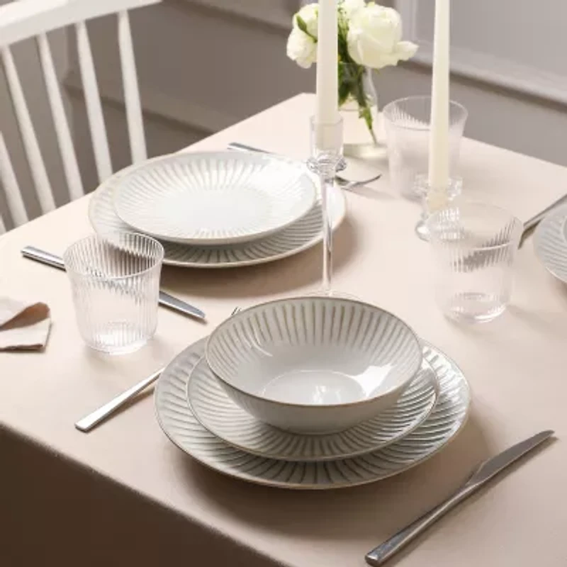 Stone + Lain Linea -pc. Stoneware Dinnerware Set