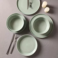Stone + Lain Claire -pc. Stoneware Dinnerware Set