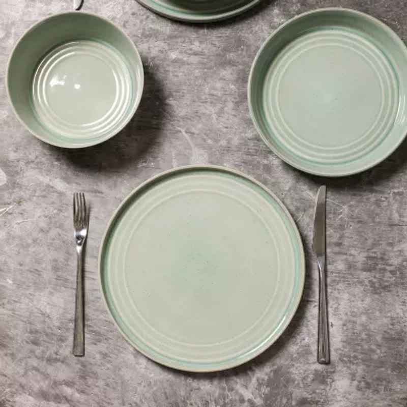 Stone + Lain Claire -pc. Stoneware Dinnerware Set