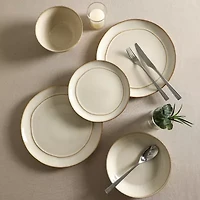 Stone + Lain Infinity 8-pc. Stoneware Dinnerware Set