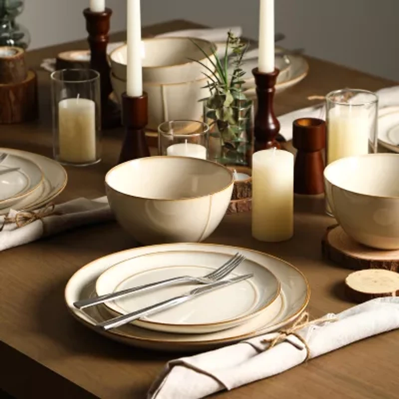 Stone + Lain Infinity 8-pc. Stoneware Dinnerware Set