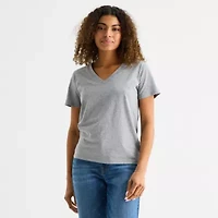 a.n.a Womens V Neck Short Sleeve T-Shirt