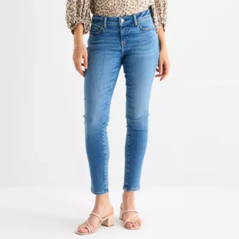 a.n.a Womens Mid Rise Skinny Fit Jean