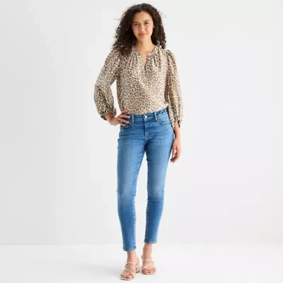 a.n.a Womens Mid Rise Skinny Fit Jean