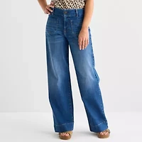 a.n.a Patch Pocket Womens Highest Rise Wide Leg Jean