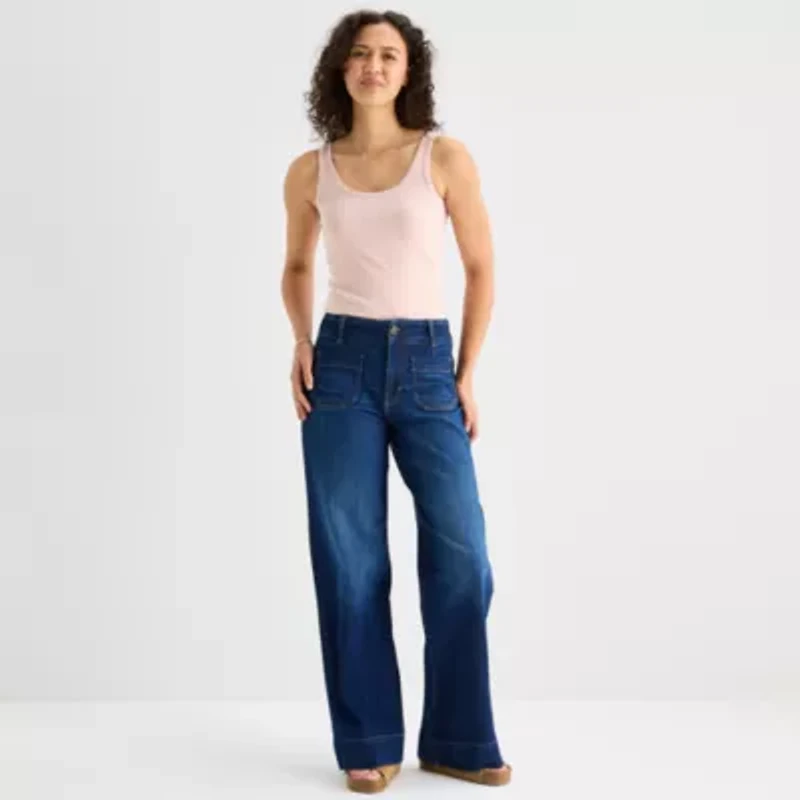 a.n.a Womens Highest Rise Wide Leg Jean