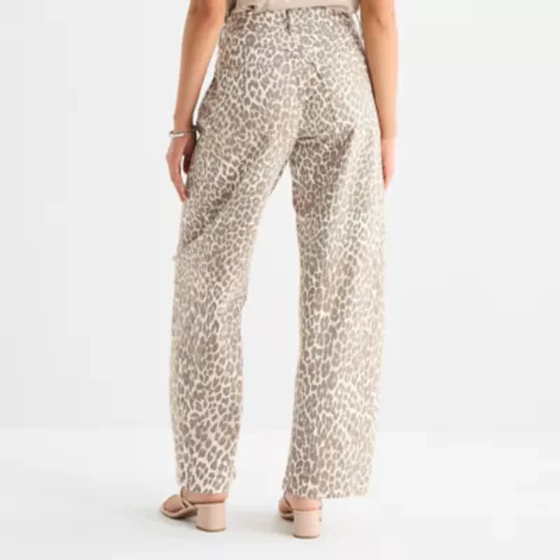 a.n.a Animal Womens Mid Rise Barrel Jean