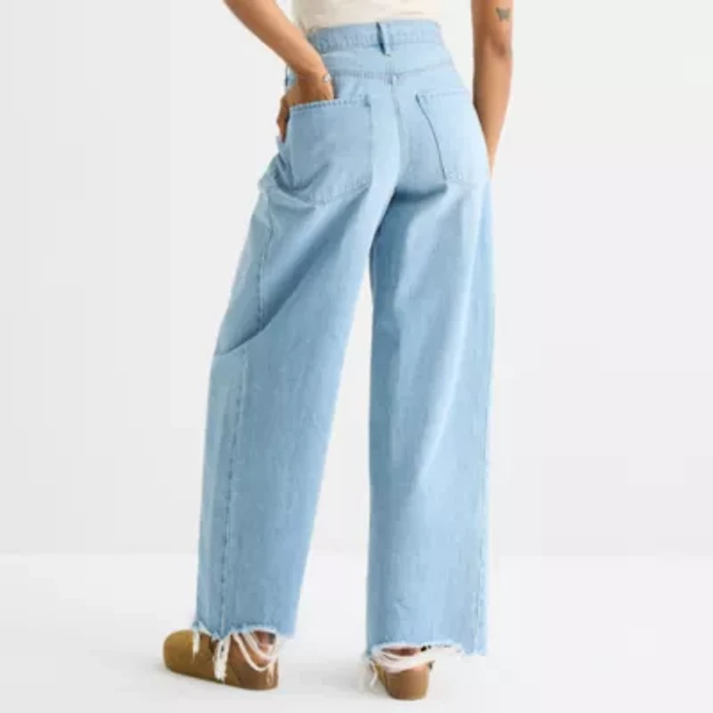 a.n.a Womens Mid Rise Barrel Jean