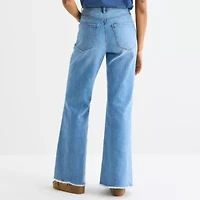 a.n.a Womens Mid Rise Relaxed Flare Leg Jean