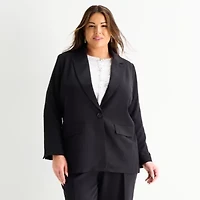 Liz Claiborne Womens Plus Classic Fit Blazer