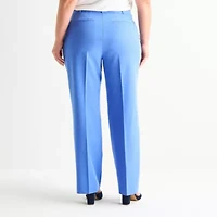 Liz Claiborne Womens Plus Mid Rise Trouser