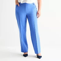 Liz Claiborne Womens Plus Mid Rise Trouser
