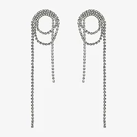 Bijoux Bar Silver Tone Womens Glass Drop Earrings