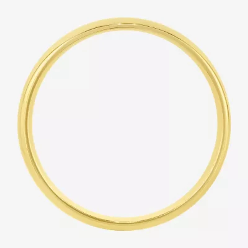 Mens 6MM 14K Gold Over Silver Wedding Band