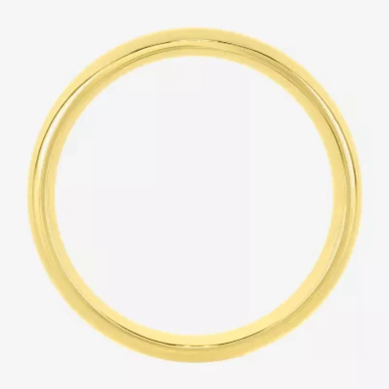 Mens 8MM 14K Gold Over Silver Wedding Band